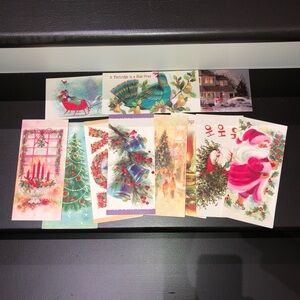 Vintage Holiday Cards No Envelopes